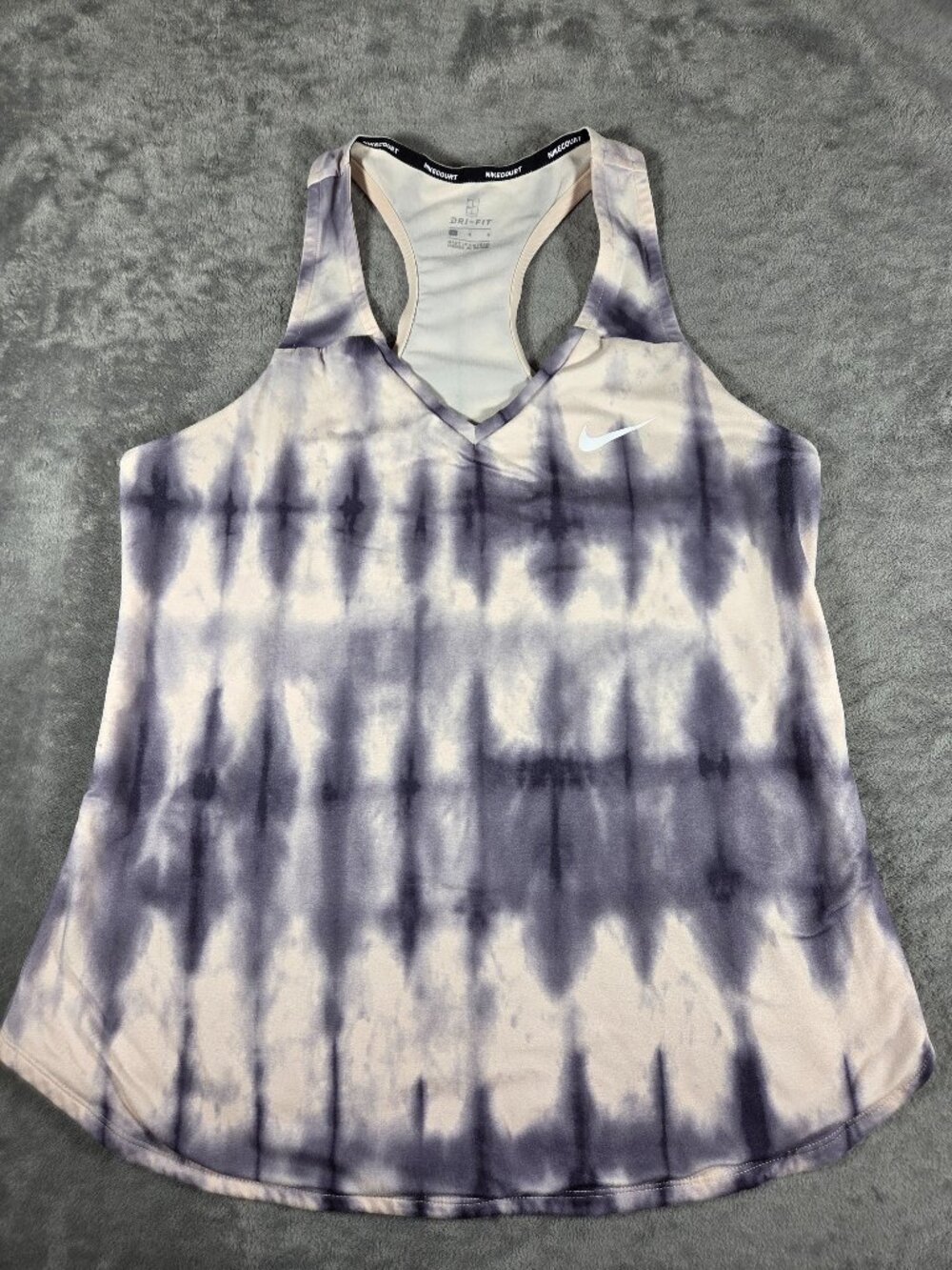 Nike NikeCourt Pure Printed Tennis Tank Top Guava Ice Tie Dye Size Large